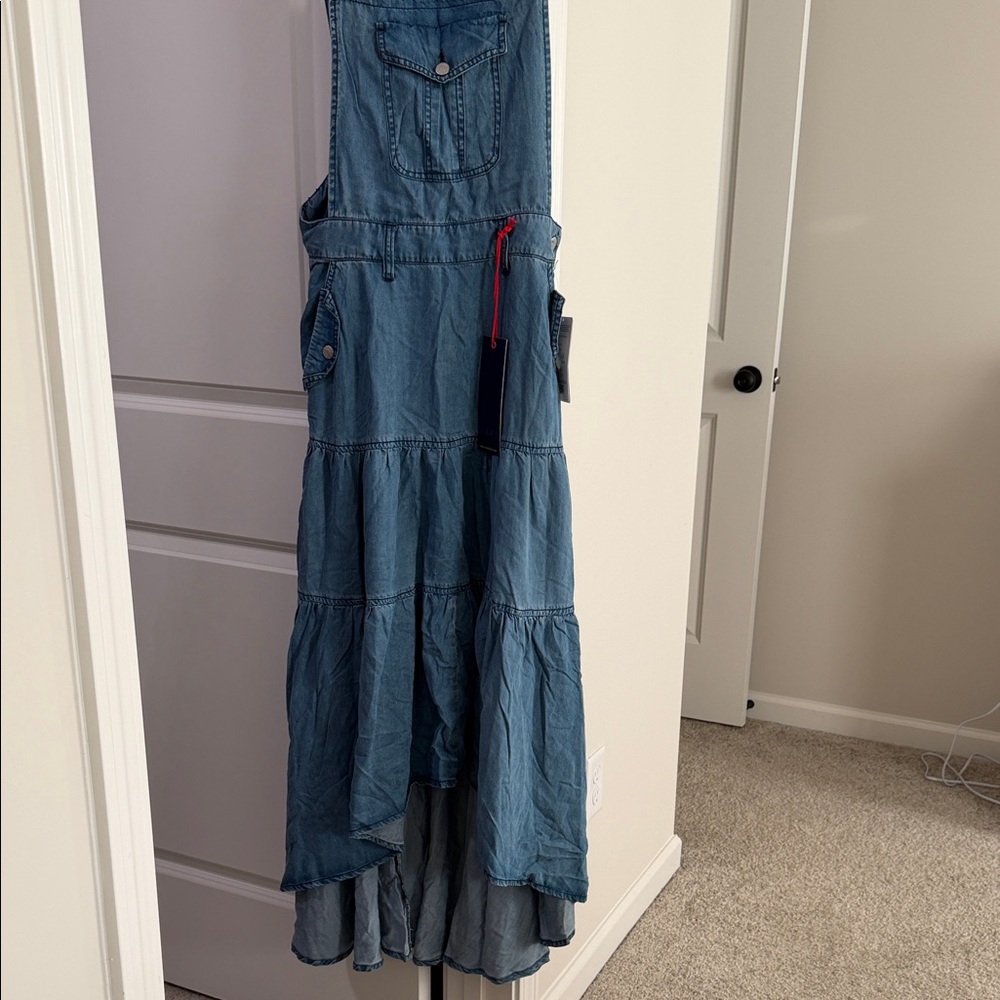 VBRT/Tencel Blue High Low Denim Dress